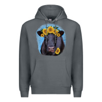 Rock Black Angus with Sunflower Premium Hoodie - Jasminsmagicworld
