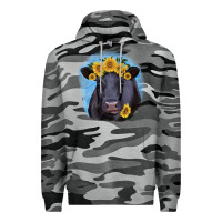 Slate Camo Black Angus with Sunflower Premium Hoodie - Jasminsmagicworld