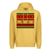 Antique Gold thunderbird bullskull Aztec pattern Premium Hoodie - BarkalooDesign
