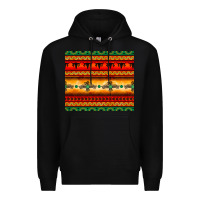 Black thunderbird bullskull Aztec pattern Premium Hoodie - BarkalooDesign