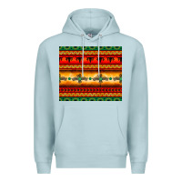 Blue Mist thunderbird bullskull Aztec pattern Premium Hoodie - BarkalooDesign