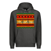 Charcoal Heather thunderbird bullskull Aztec pattern Premium Hoodie - BarkalooDesign
