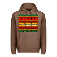Chestnut thunderbird bullskull Aztec pattern Premium Hoodie - BarkalooDesign