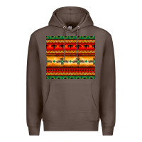 Coffee thunderbird bullskull Aztec pattern Premium Hoodie - BarkalooDesign