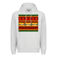 Dove Grey thunderbird bullskull Aztec pattern Premium Hoodie - BarkalooDesign
