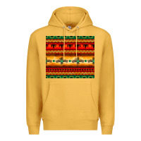 Mustard thunderbird bullskull Aztec pattern Premium Hoodie - BarkalooDesign