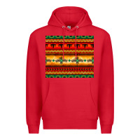 Red thunderbird bullskull Aztec pattern Premium Hoodie - BarkalooDesign
