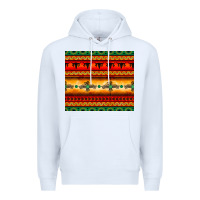 White thunderbird bullskull Aztec pattern Premium Hoodie - BarkalooDesign