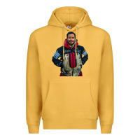 Mustard nimsdai purja Premium Hoodie - linhVisuals