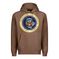 Chestnut fake presidential seal Premium Hoodie - linhVisuals