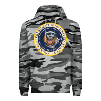 Slate Camo fake presidential seal Premium Hoodie - linhVisuals