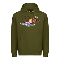 Army Green calvin Premium Hoodie - linhVisuals