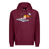 Burgundy calvin Premium Hoodie - linhVisuals