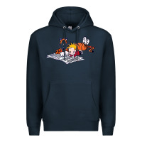 Navy calvin Premium Hoodie - linhVisuals