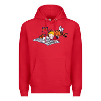 Red calvin Premium Hoodie - linhVisuals