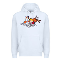 White calvin Premium Hoodie - linhVisuals