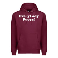 Burgundy everybody poops Premium Hoodie - linhVisuals