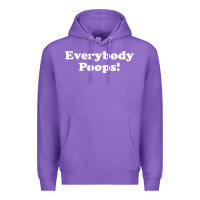 Purple everybody poops Premium Hoodie - linhVisuals