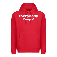 Red everybody poops Premium Hoodie - linhVisuals