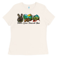Bone Peace Love Peacock Bass Ladies Tee - LillyAllenDesigns