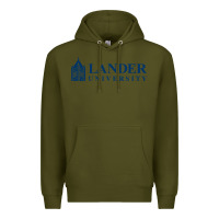 Army Green Lander University Premium Hoodie - linhVisuals