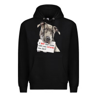 Black pitbull t  shirt i sit for you will you stand for me t  shirt Premium Hoodie - linhVisuals