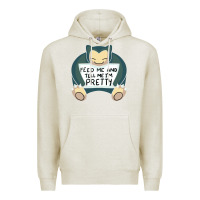 Oatmeal Heather feed me snrlx Premium Hoodie - linhVisuals