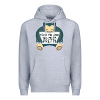 Heather Grey feed me snrlx Premium Hoodie - linhVisuals