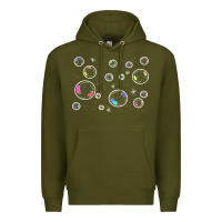 Army Green bubbles t  shirt bubbles t  shirt Premium Hoodie - linhVisuals