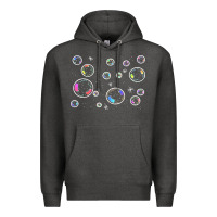 Charcoal Heather bubbles t  shirt bubbles t  shirt Premium Hoodie - linhVisuals