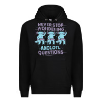 Black axolotl questions Premium Hoodie - linhVisuals