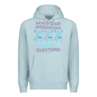 Blue Mist axolotl questions Premium Hoodie - linhVisuals