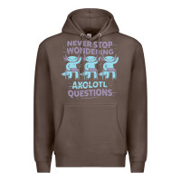 Coffee axolotl questions Premium Hoodie - linhVisuals