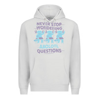 Dove Grey axolotl questions Premium Hoodie - linhVisuals