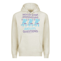 Oatmeal Heather axolotl questions Premium Hoodie - linhVisuals