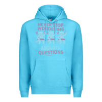 Ocean Blue axolotl questions Premium Hoodie - linhVisuals