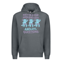 Rock axolotl questions Premium Hoodie - linhVisuals