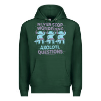 Sports Green axolotl questions Premium Hoodie - linhVisuals