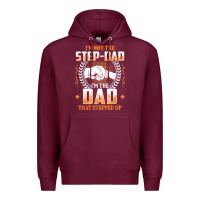 Burgundy mens i'm not the step dad i'm the dad that stepped up father gift t sh Premium Hoodie - linhVisuals