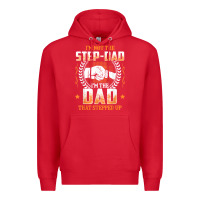 Red mens i'm not the step dad i'm the dad that stepped up father gift t sh Premium Hoodie - linhVisuals