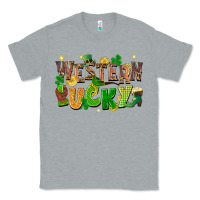Heather Grey western lucky St. Patricks Day Classic Tee - FaDigitalArtStudio
