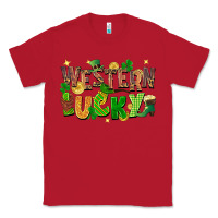 Red western lucky St. Patricks Day Classic Tee - FaDigitalArtStudio