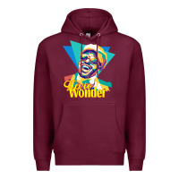 Burgundy stevie wonder vintage Premium Hoodie - linhVisuals