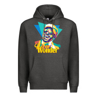 Charcoal Heather stevie wonder vintage Premium Hoodie - linhVisuals