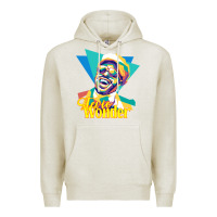 Oatmeal Heather stevie wonder vintage Premium Hoodie - linhVisuals