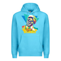 Ocean Blue stevie wonder vintage Premium Hoodie - linhVisuals
