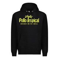 Black suitable-pollo-tropical-worn Premium Hoodie - linhVisuals