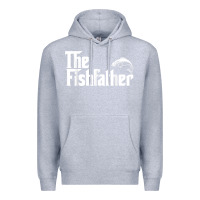 Heather Grey mens the fishfather funny fish father day lover t shirt t shirt Premium Hoodie - linhVisuals
