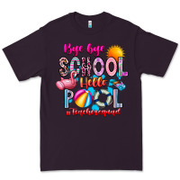 Plum Bye Bye School Hello Pool Teacher  Squad Premium Tee - CowhideDigitalArt