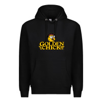 Black suitable-golden-chick-worn Premium Hoodie - linhVisuals